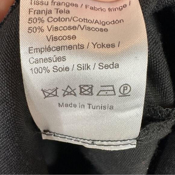 Sandro Paris Black Sheer Back Cocktail Shift Dress. - Picture 13 of 14